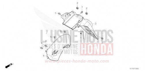 GARDE-BOUE ARRIERE WW125SS de 2025